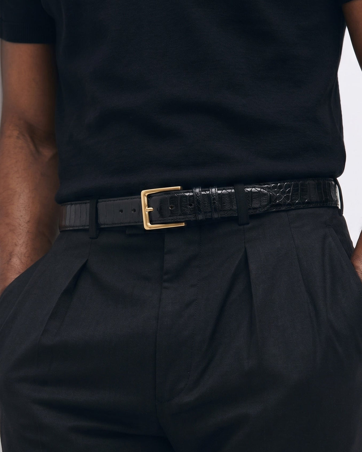 The Aurelio Black Python & Baby Buffalo Leather Penny Loafer