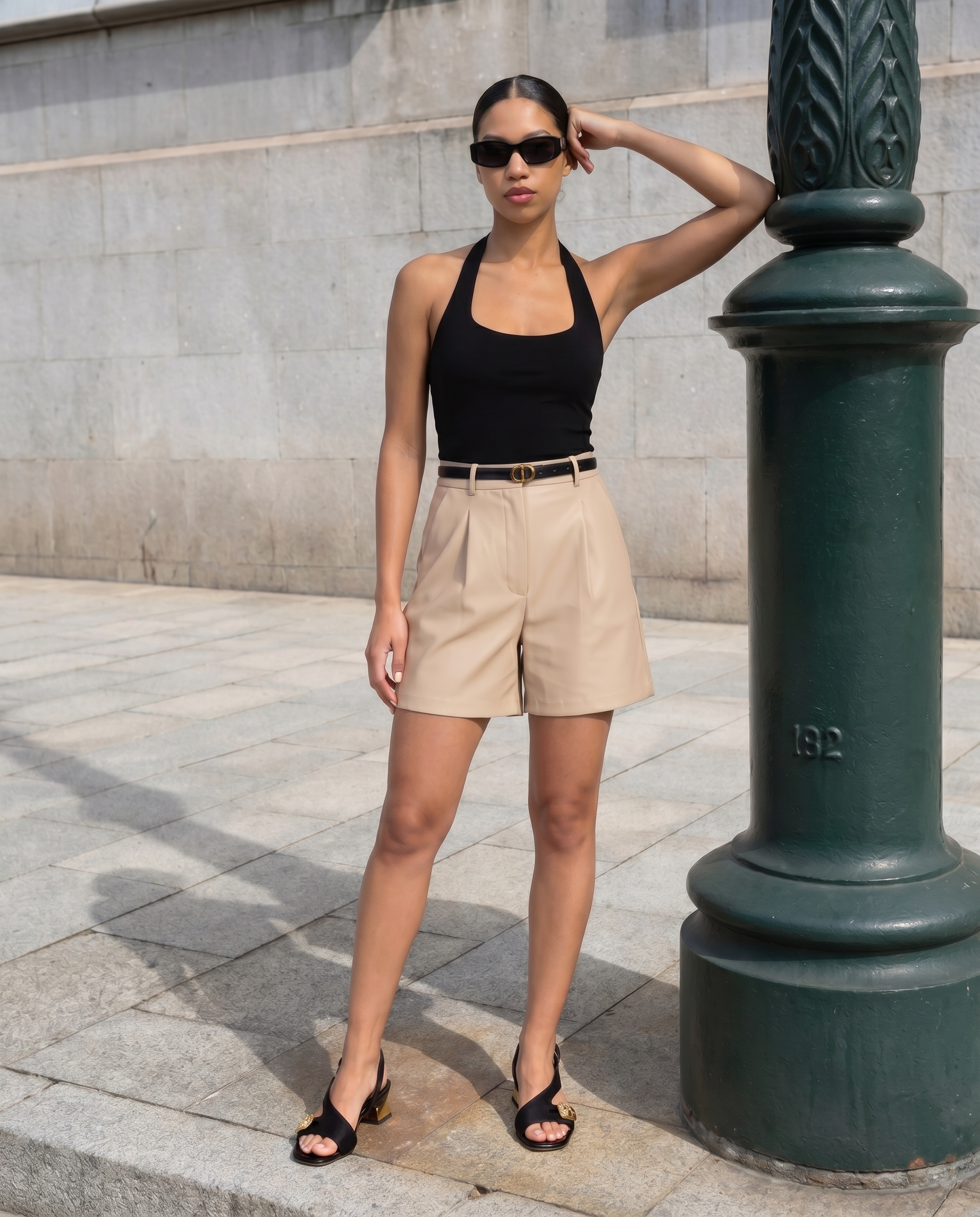 The Iconic Black Leather Women Sandal