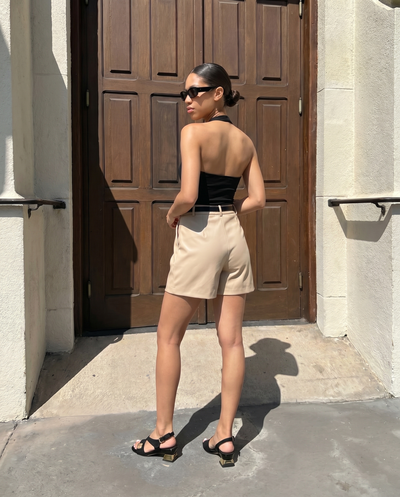 The Iconic Black Leather Women Sandal