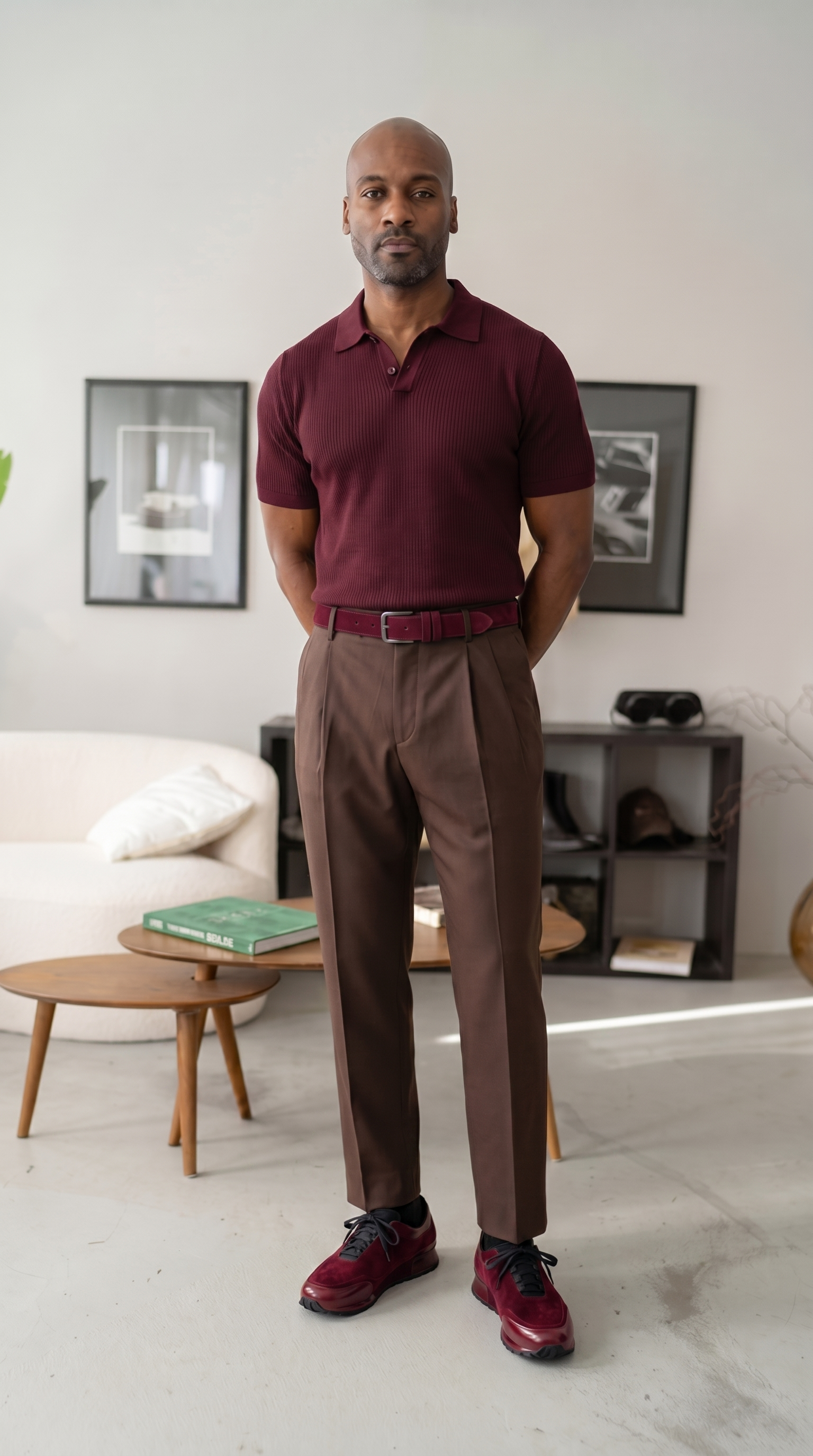 The Hudson Burgundy Suede Men Sneaker