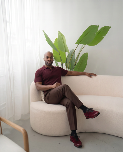 The Hudson Burgundy Suede Men Sneaker
