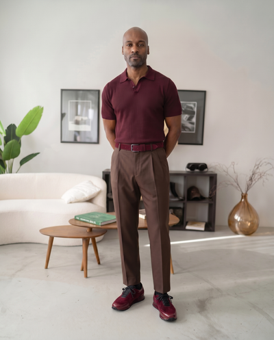 The Hudson Burgundy Suede Men Sneaker