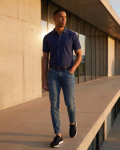 The Berlin Navy Suede Leather Men Sneaker