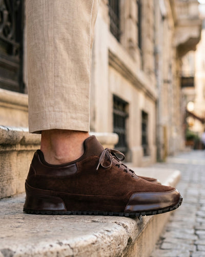 The Hudson Brown Suede Men Sneaker