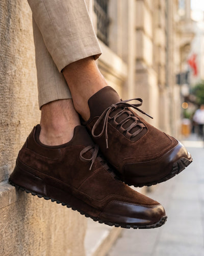 The Hudson Brown Suede Men Sneaker