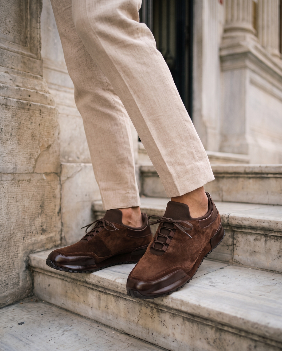 Vinci Leather The Hudson Brown Suede Men Sneaker – product view 11