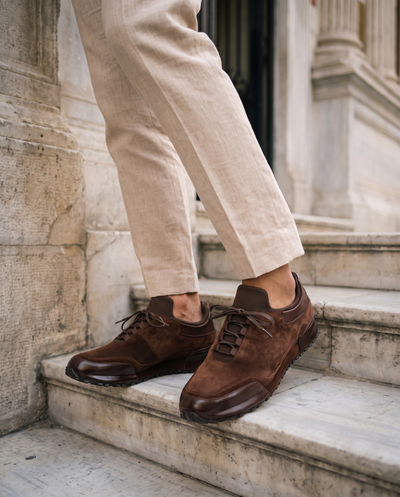 The Hudson Brown Suede Men Sneaker