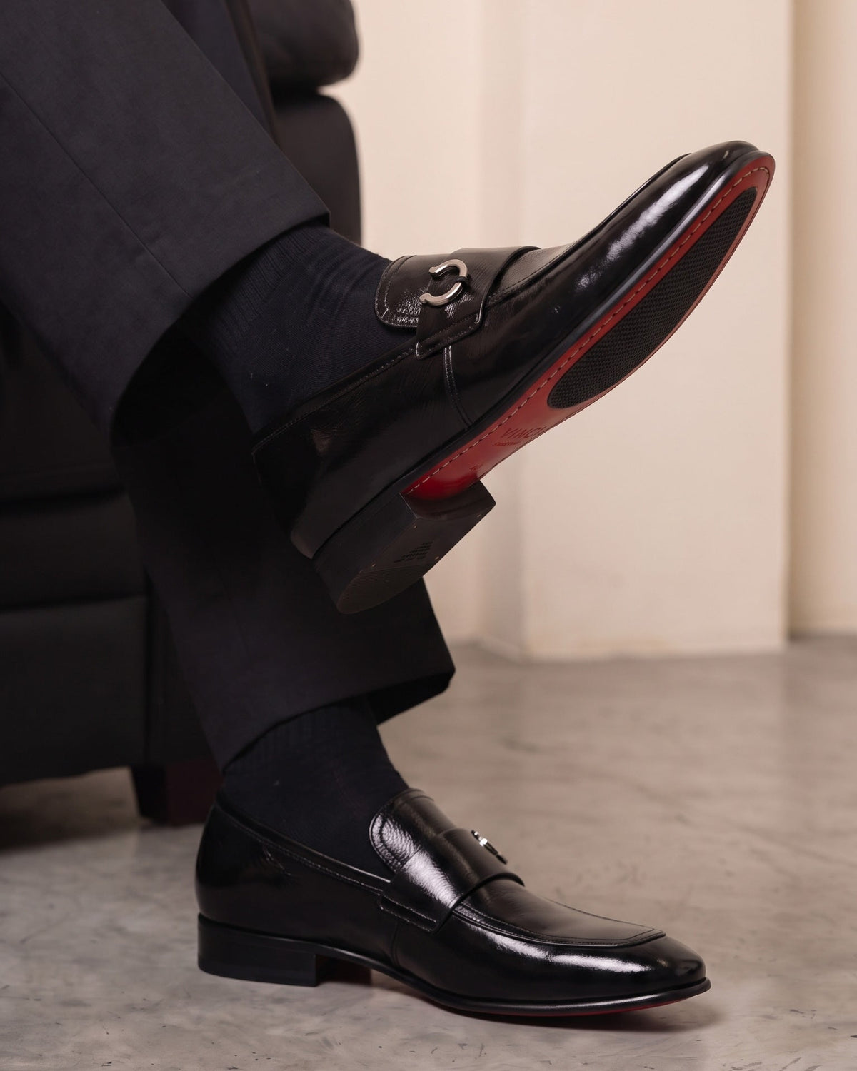 Vinci Leather The Blackwell Black Patent Bit Loafer Men Shoe – product view 10