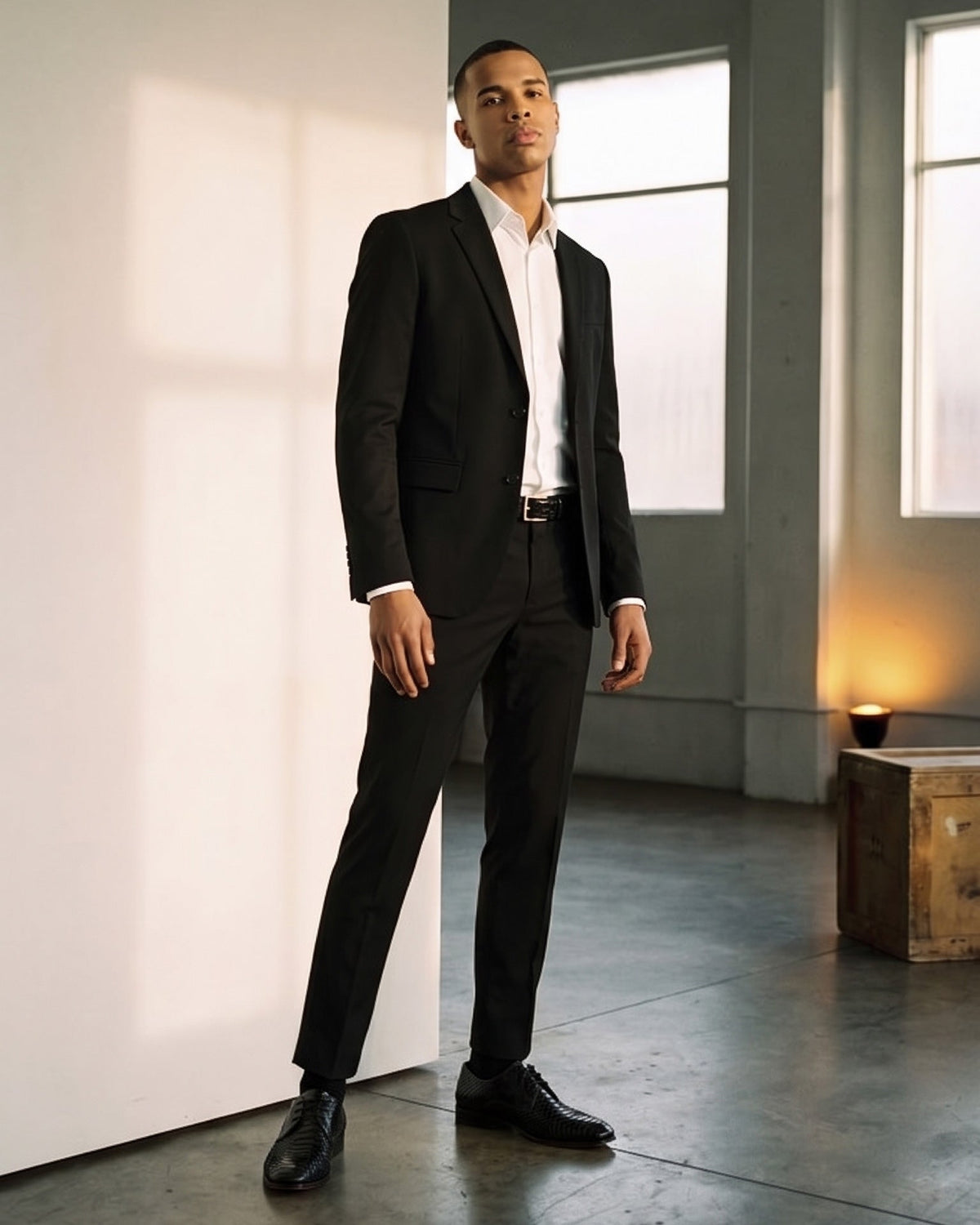 The Valmont Black Python Leather Derby Men Shoe