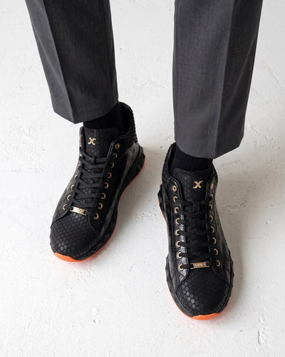 The Caesars Black Leather High-Top Men Sneaker
