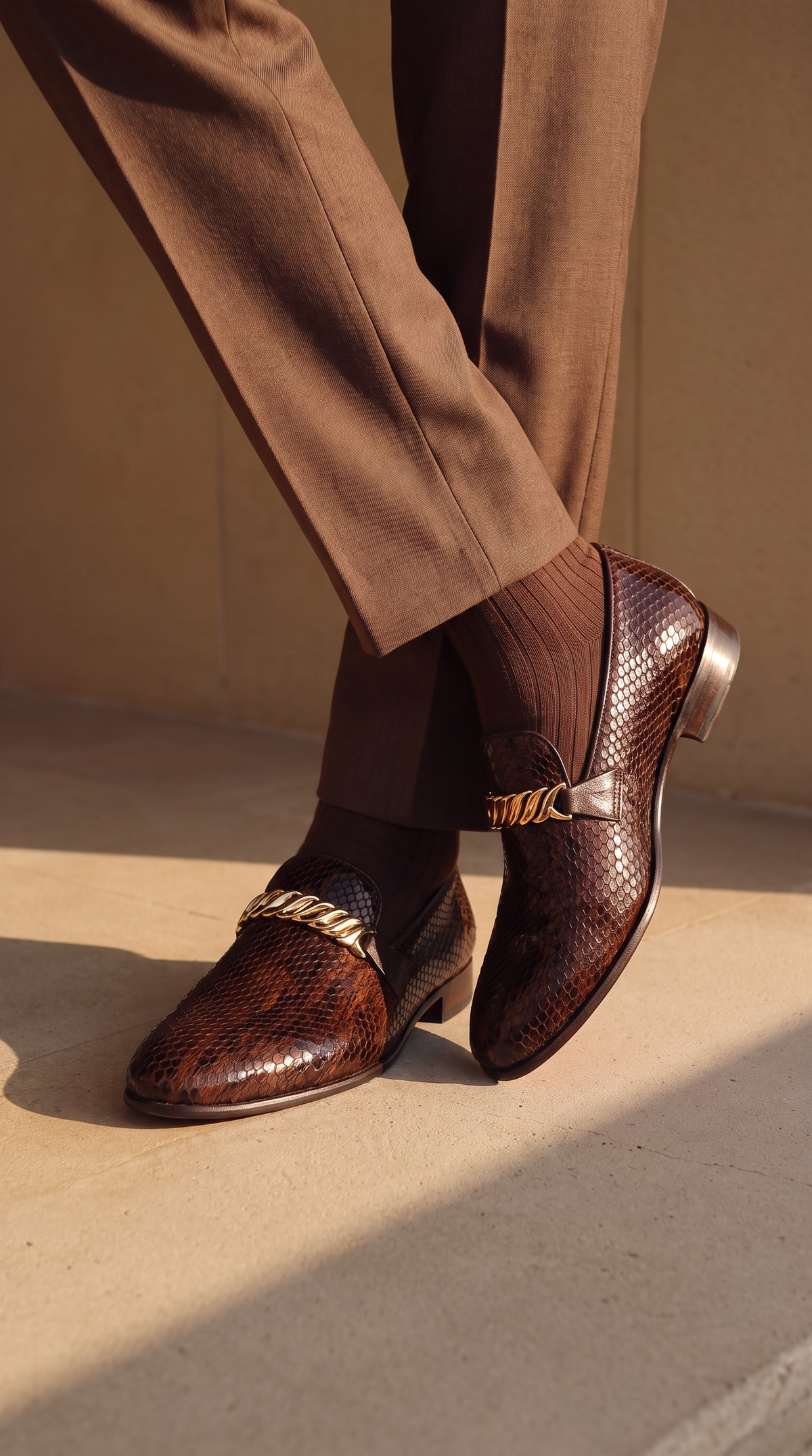 Vinci Leather The King Tan Bit Dress Loafer Men Shoe – product view 8