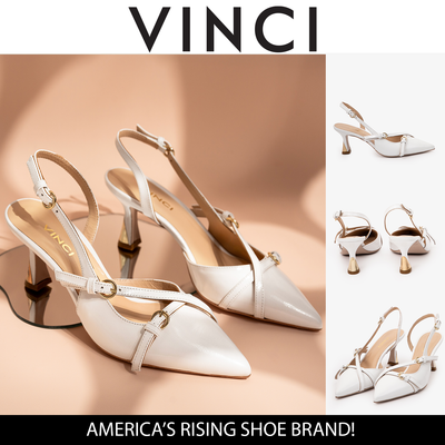 Vinci Leather The Atlantic White Leather Slingback Women Sandal – product view 16