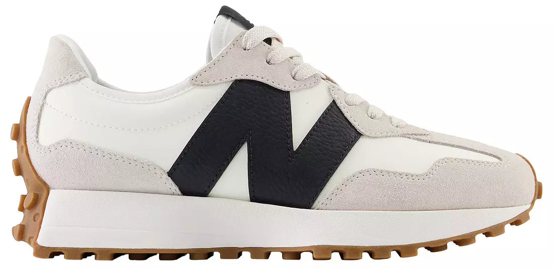 New Balance 327 'White Black' Men's Sneakers — White/Black Suede Low-Top