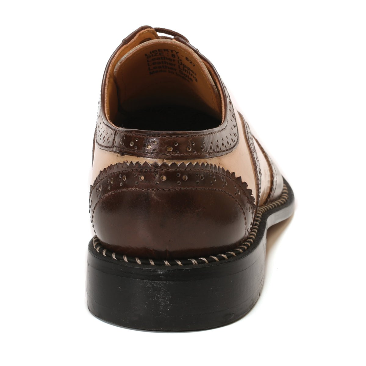 Liberty Zeno Hope Leather Oxford Wingtip Style Dress shoes