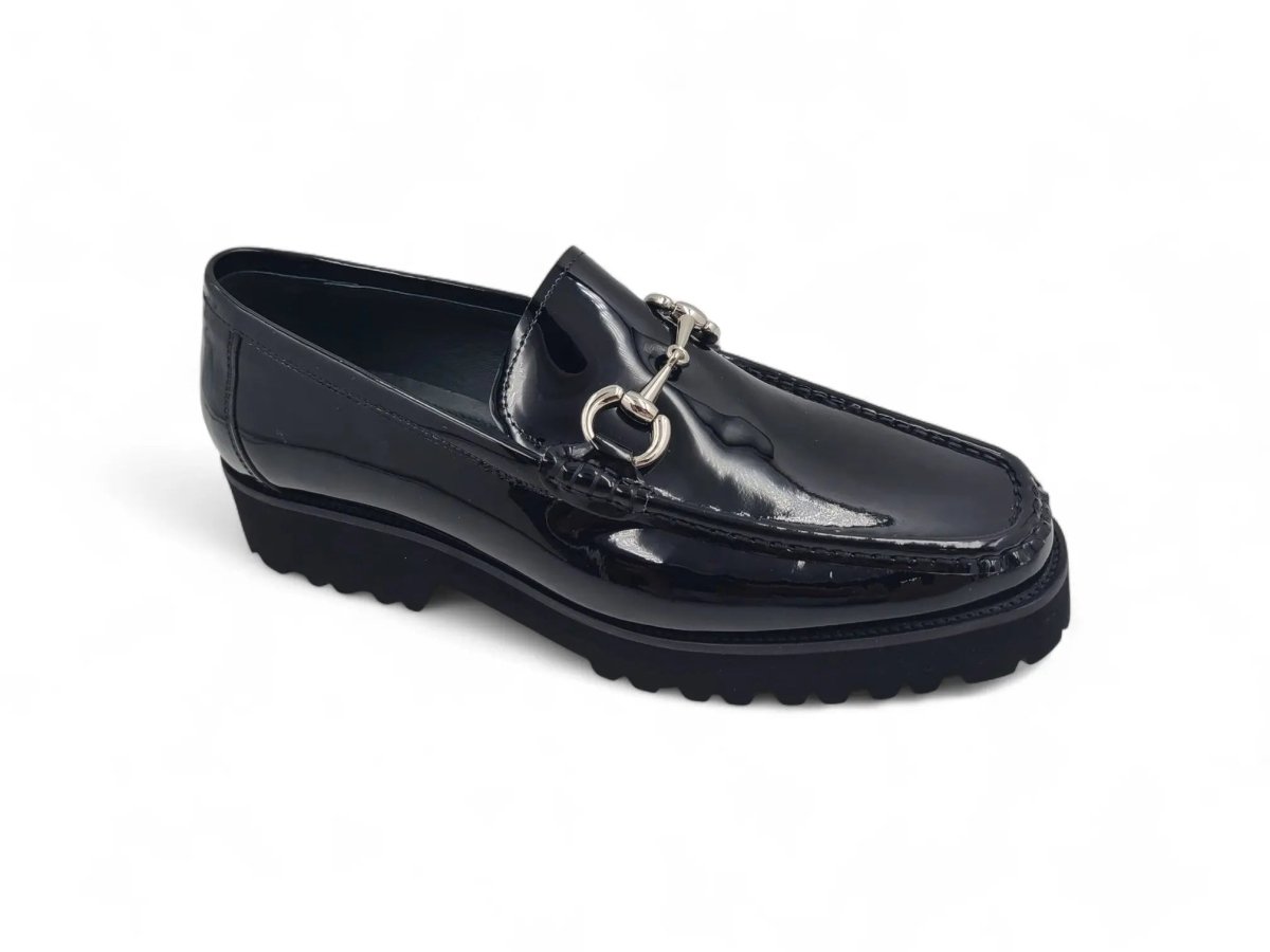 Carrucci Shoes Horse Bit Lug Sole Loafer Leather Full Leather Lining