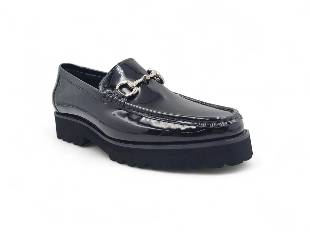 Carrucci Shoes Horse Bit Lug Sole Loafer Leather Full Leather Lining