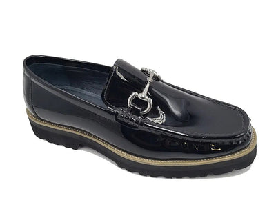 Carrucci Shoes Horse Bit Lug Sole Loafer Leather Full Leather Lining