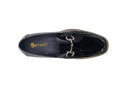 Carrucci Shoes Horse Bit Lug Sole Loafer Leather Full Leather Lining