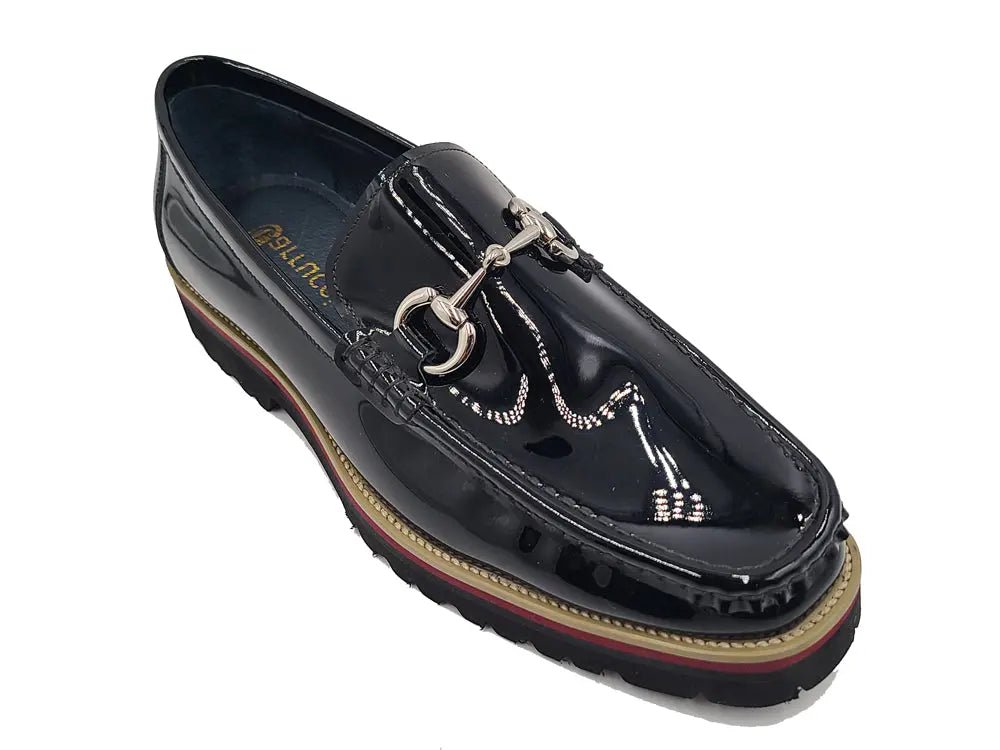 Carrucci Shoes Horse Bit Lug Sole Loafer Leather Full Leather Lining