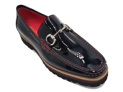 Carrucci Shoes Horse Bit Lug Sole Loafer Leather Full Leather Lining