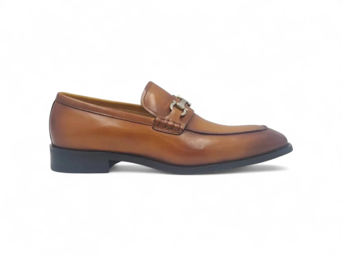 Carrucci Shoes Horsebit Buckle Loafer Calf Leather Timeless KS50938