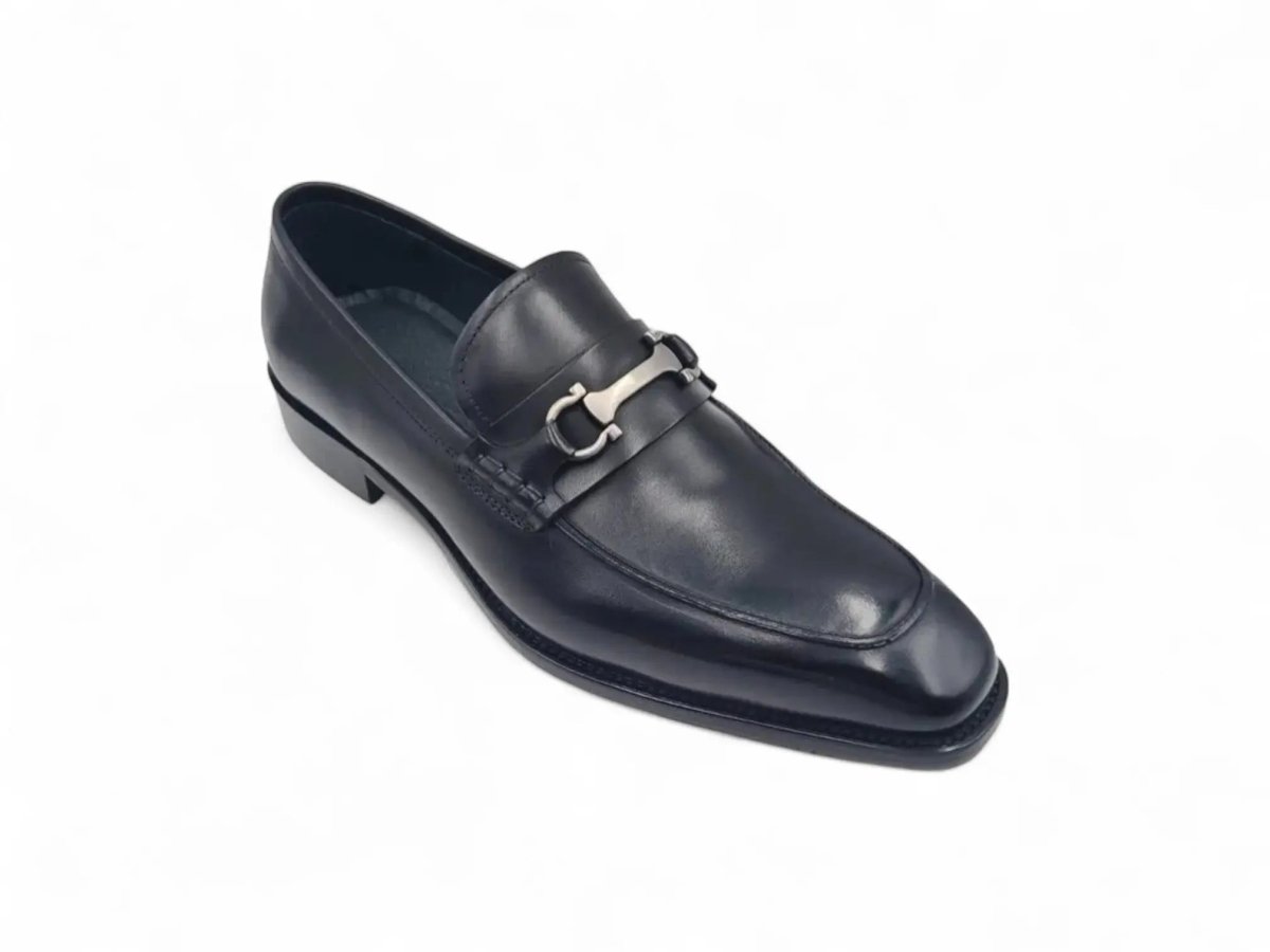 Carrucci Shoes Horsebit Buckle Loafer Calf Leather Timeless KS50938
