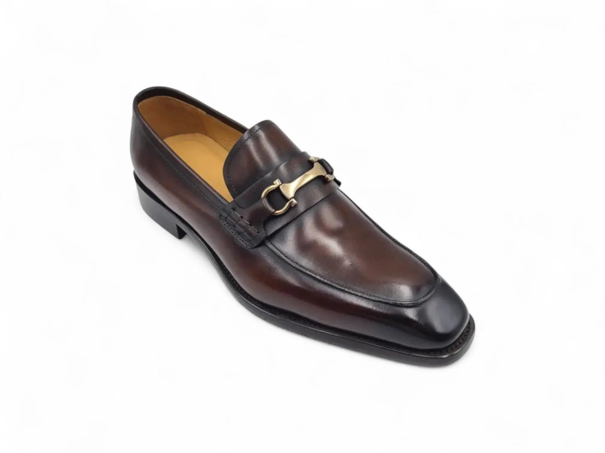 Carrucci Shoes Horsebit Buckle Loafer Calf Leather Timeless KS50938