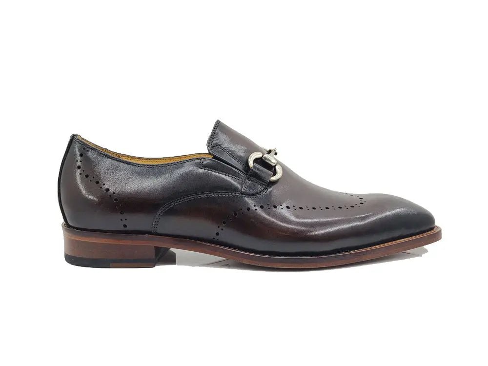 Carrucci Shoes Horsebit Wingtip Loafer Calfskin Burnished KL90101