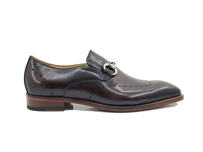 Carrucci Shoes Horsebit Wingtip Loafer Calfskin Burnished KL90101