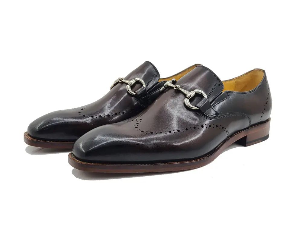 Carrucci Shoes Horsebit Wingtip Loafer Calfskin Burnished KL90101