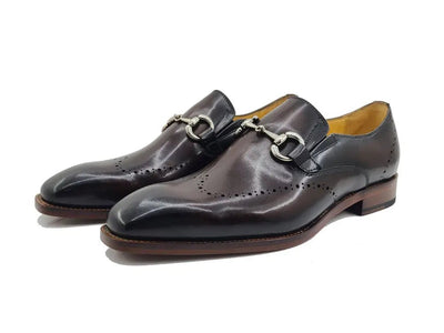 Carrucci Shoes Horsebit Wingtip Loafer Calfskin Burnished KL90101