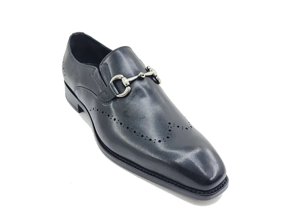 Carrucci Shoes Horsebit Wingtip Loafer Calfskin Burnished KL90101