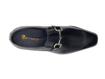 Carrucci Shoes Horsebit Wingtip Loafer Calfskin Burnished KL90101