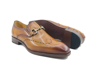 Carrucci Shoes Horsebit Wingtip Loafer Calfskin Burnished KL90101
