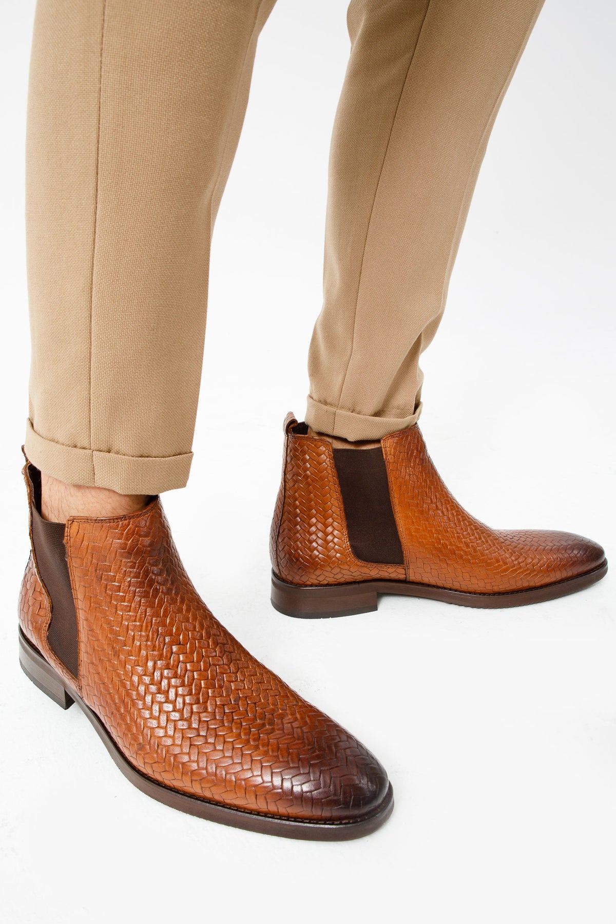 Vinci Leather The Oslo Tan Leather Chelsea Men Boot – product view 9