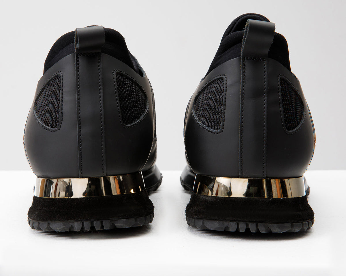 Vinci Leather The Emir Black Leather Men Sneaker – product view 3