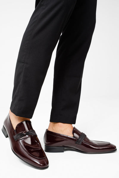 The Dodoma Burgundy Patent Leather Loafer Men Shoe