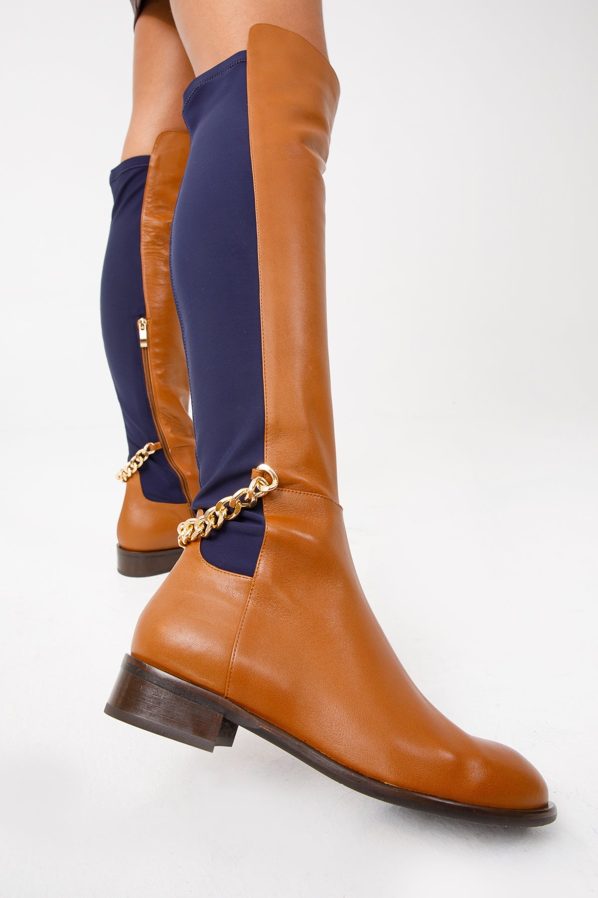 Vinci Leather The Tallin Tan Leather Knee High Women Boot – product view 7