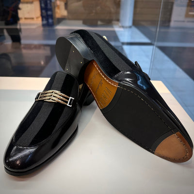 Vinci Leather The Pontalto Leather Men Shoe Black Bit Loafer – product view 8