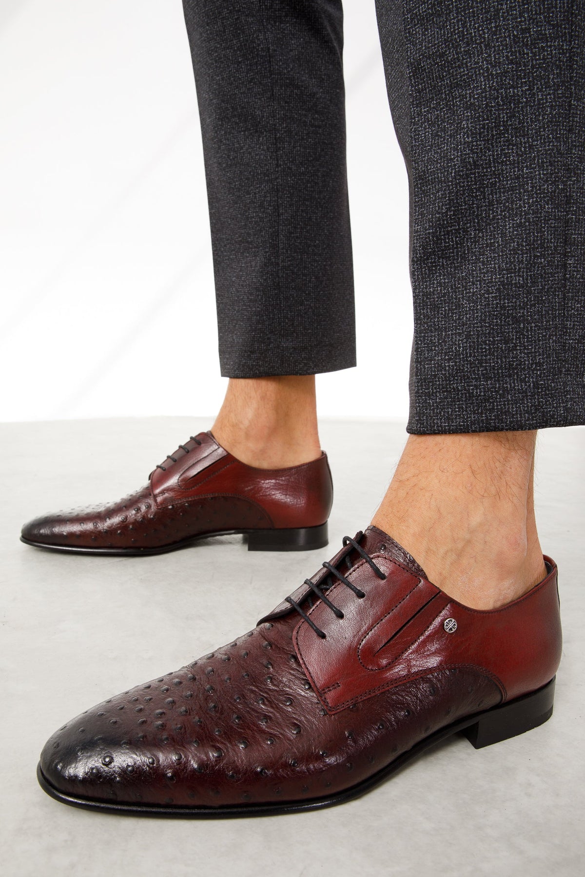 Vinci Leather The Porto Alegre Burgundy Leather Derby Men Shoe – product view 12
