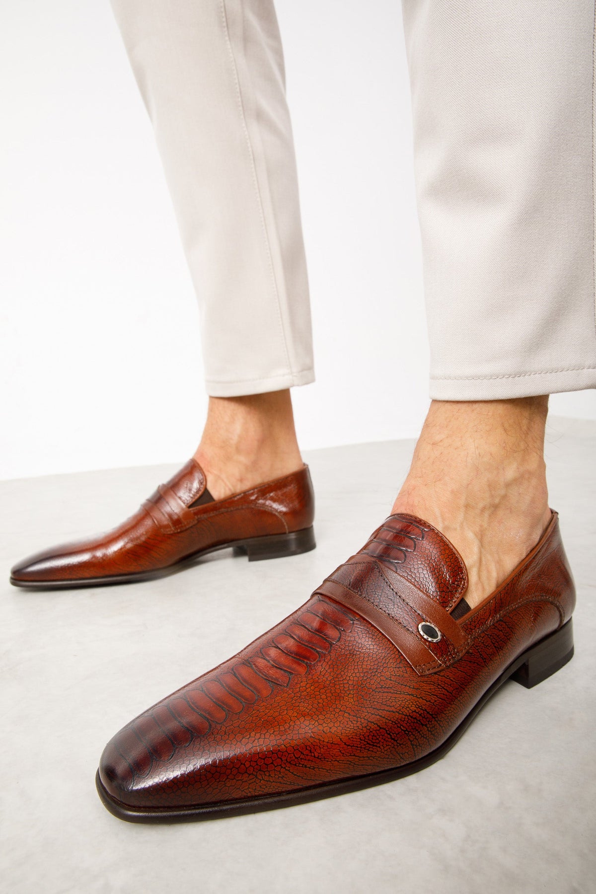 Vinci Leather The Bangkok Tan Penny Loafer Men Shoe – product view 8