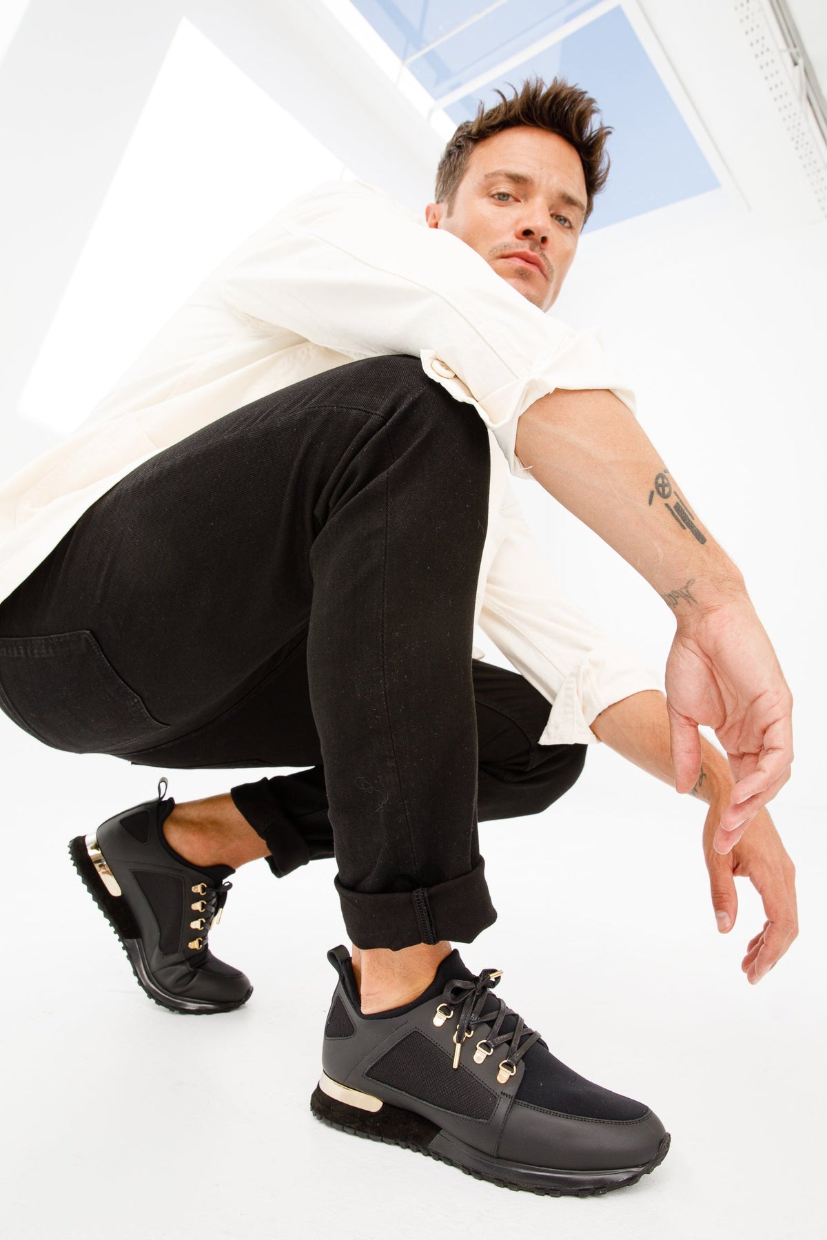 Vinci Leather The Emir Black Leather Men Sneaker – product view 8