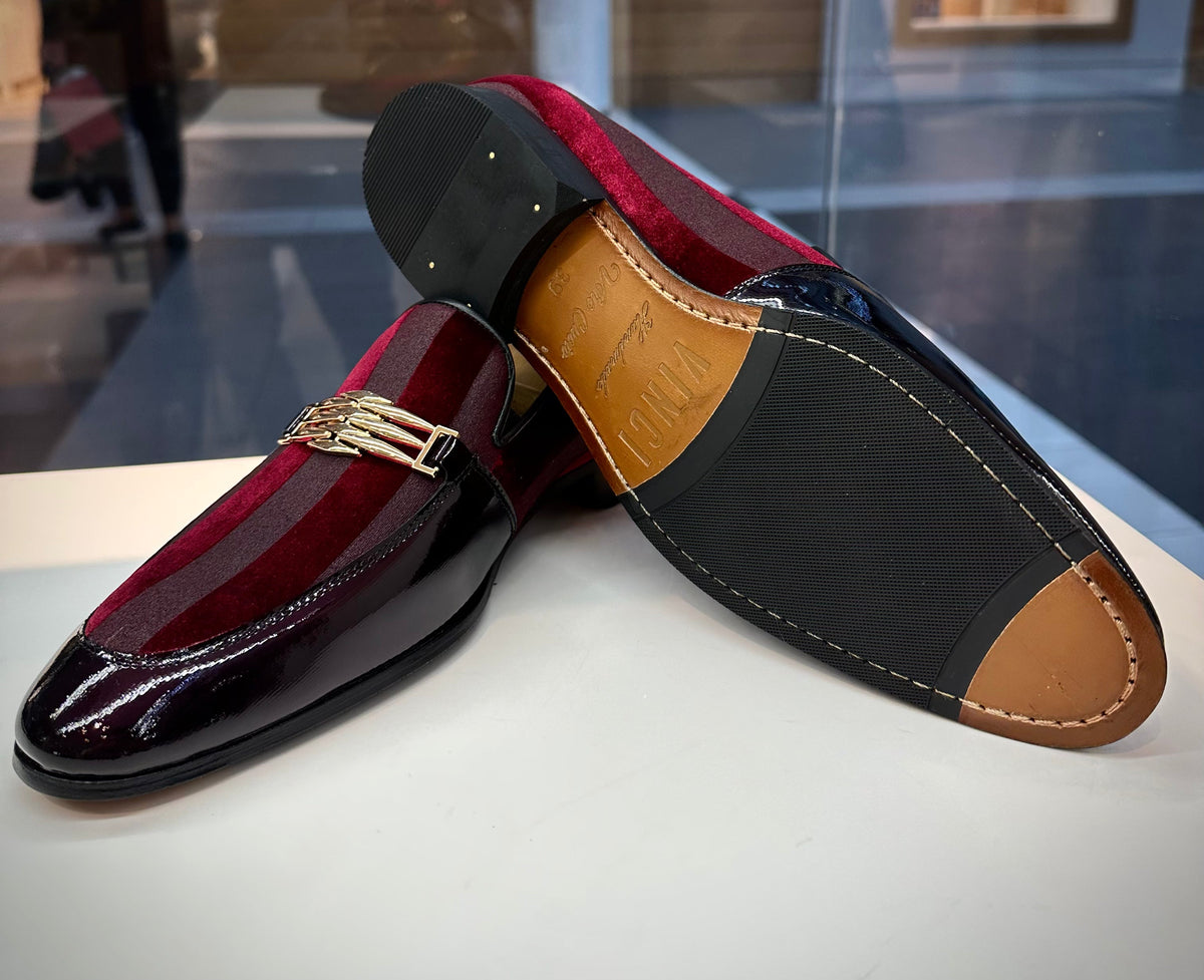 Vinci Leather The Pontalto Leather Men Shoe Burgundy Bit Loafer – product view 8