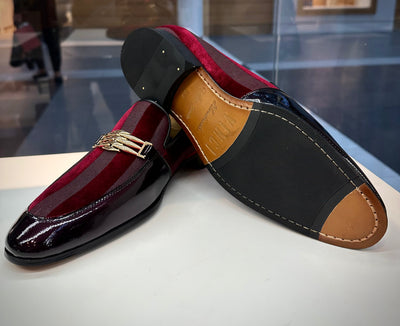 Vinci Leather The Pontalto Leather Men Shoe Burgundy Bit Loafer – product view 8