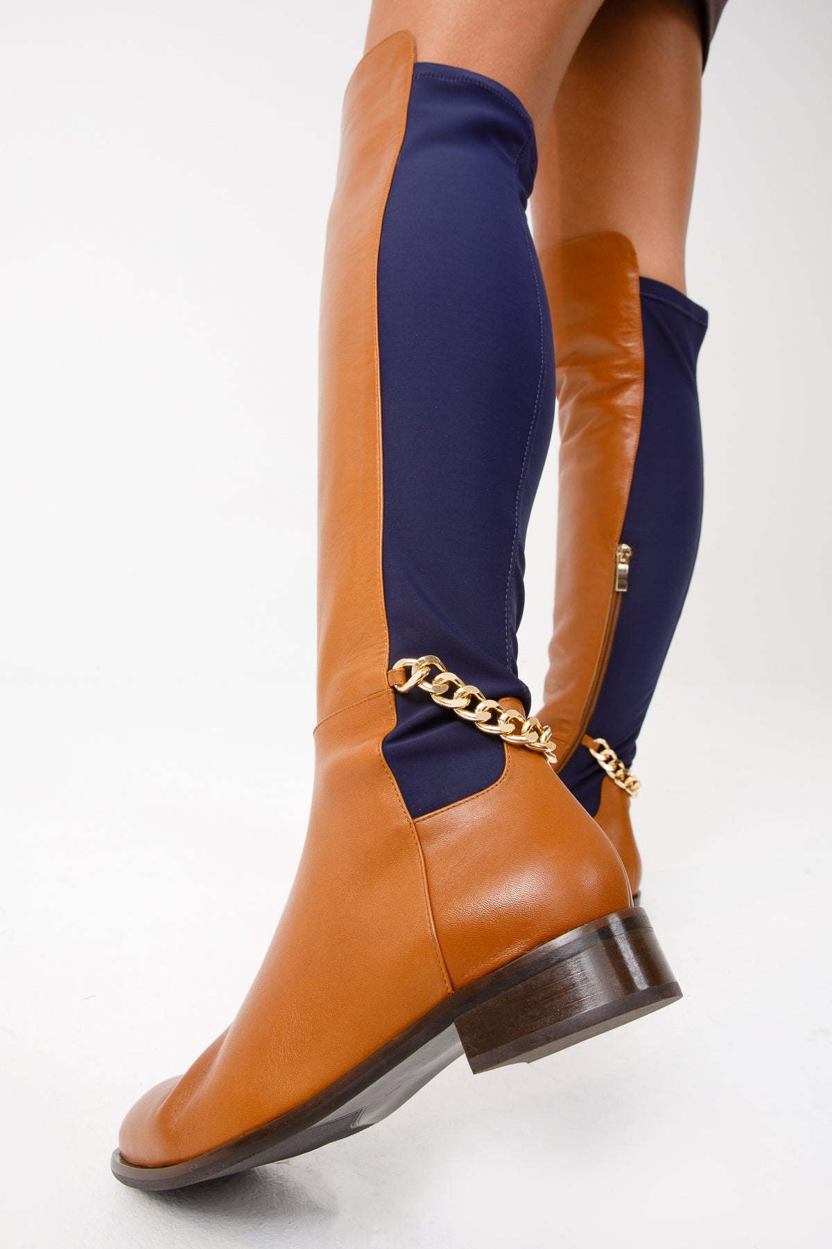 Vinci Leather The Tallin Tan Leather Knee High Women Boot – product view 8