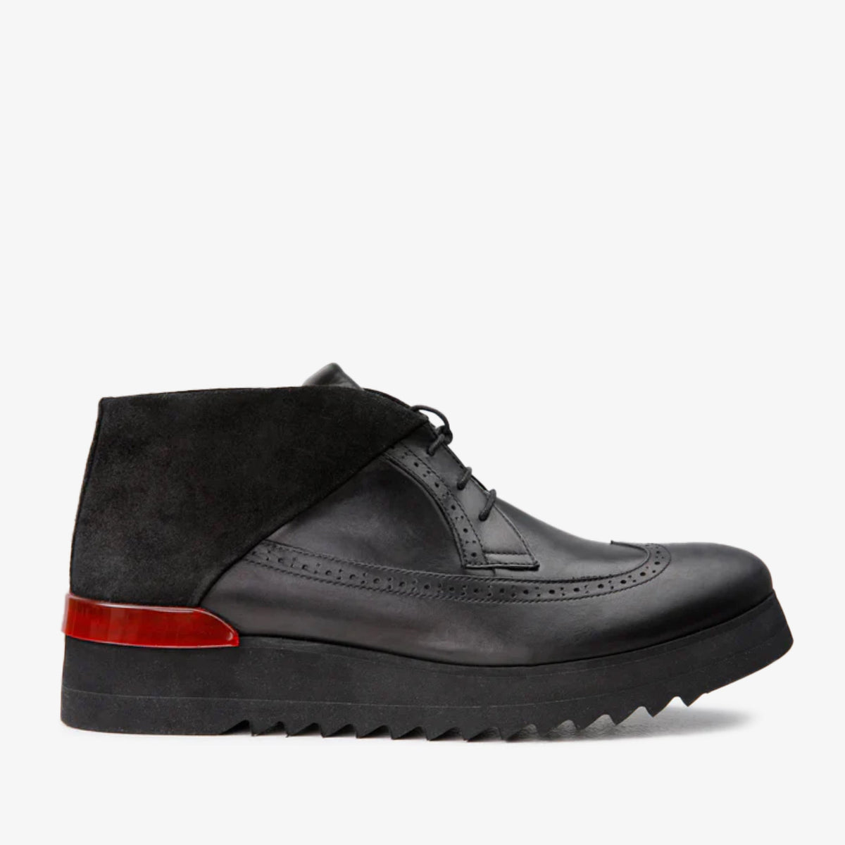 Vinci Leather The Kagan Black Wingtip Chukka Men Sneaker Boot – product view 1