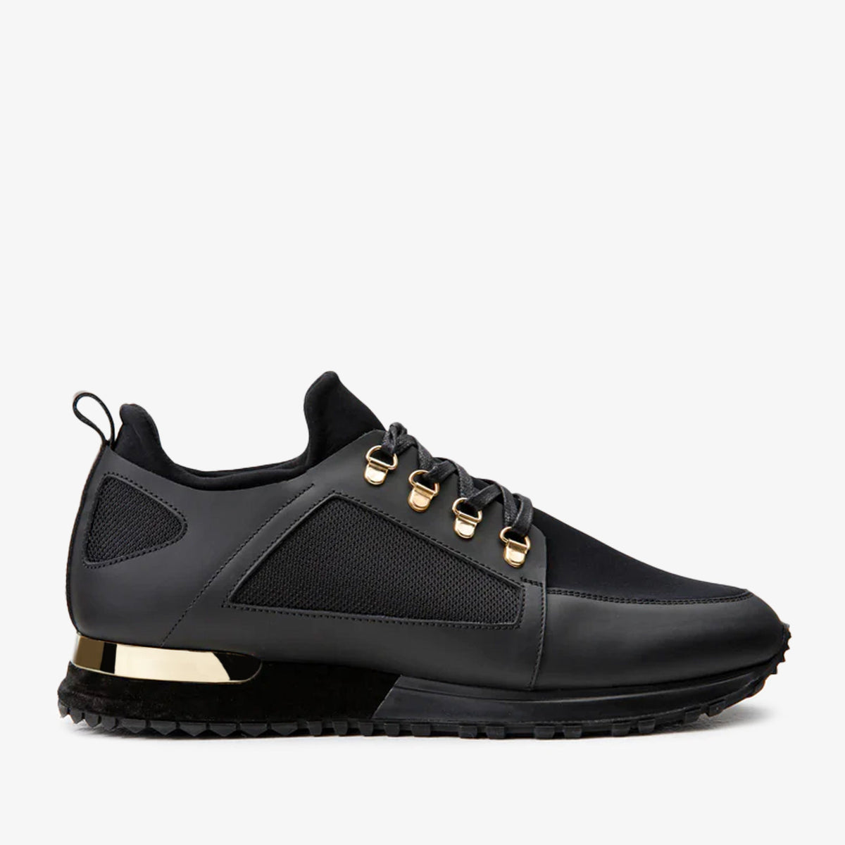 Vinci Leather The Emir Black Leather Men Sneaker – product view 1