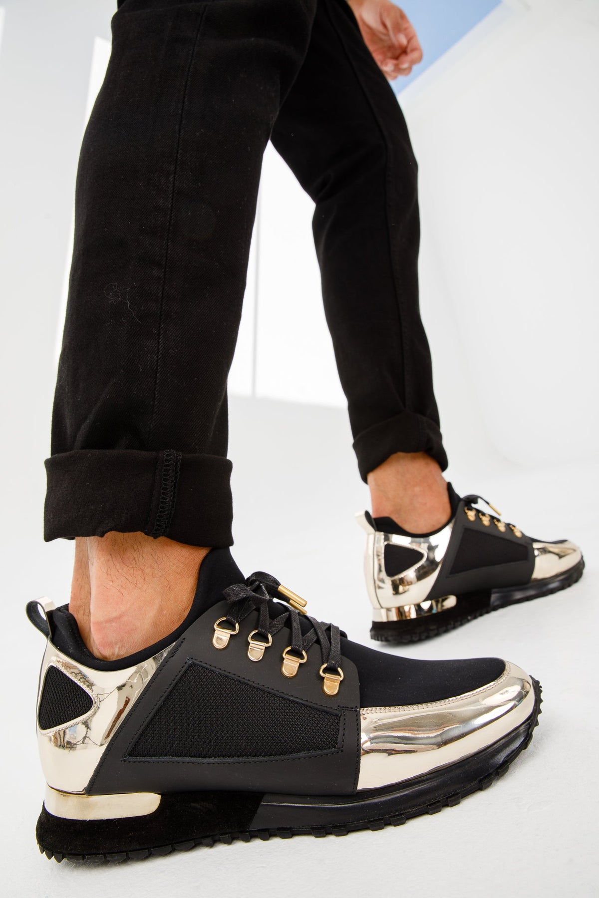 Vinci Leather The Emir Gold Leather Men Sneaker Limited Edition – product view 10