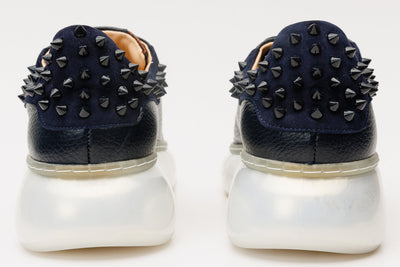 Vinci Leather The Venezia Dark Blue Leather Women Sneaker – product view 3