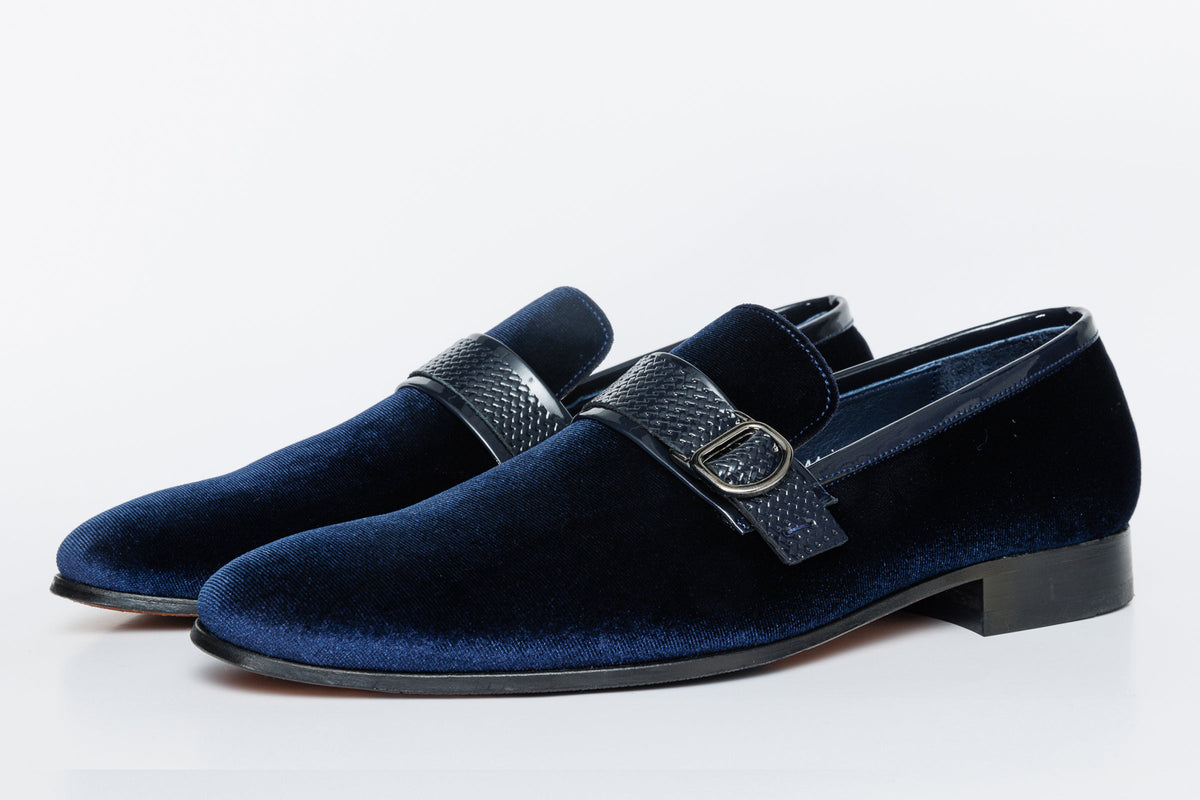 Vinci Leather The Casaletti Navy Blue Bit Loafer Men Shoe – product view 2